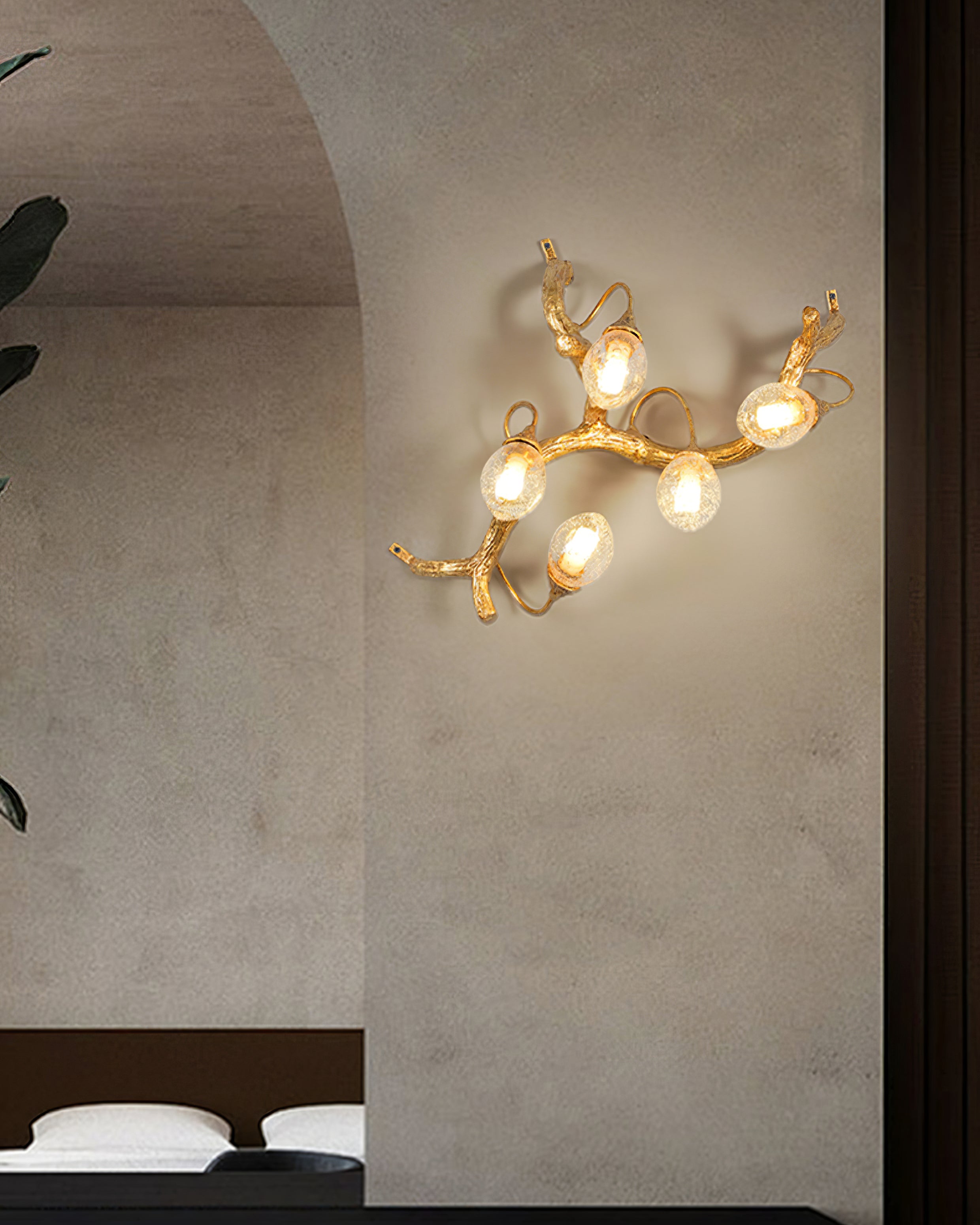 WINTHROP TARNISHED BRASS WALL SCONCE