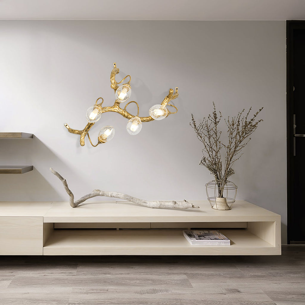 WINTHROP TARNISHED BRASS WALL SCONCE