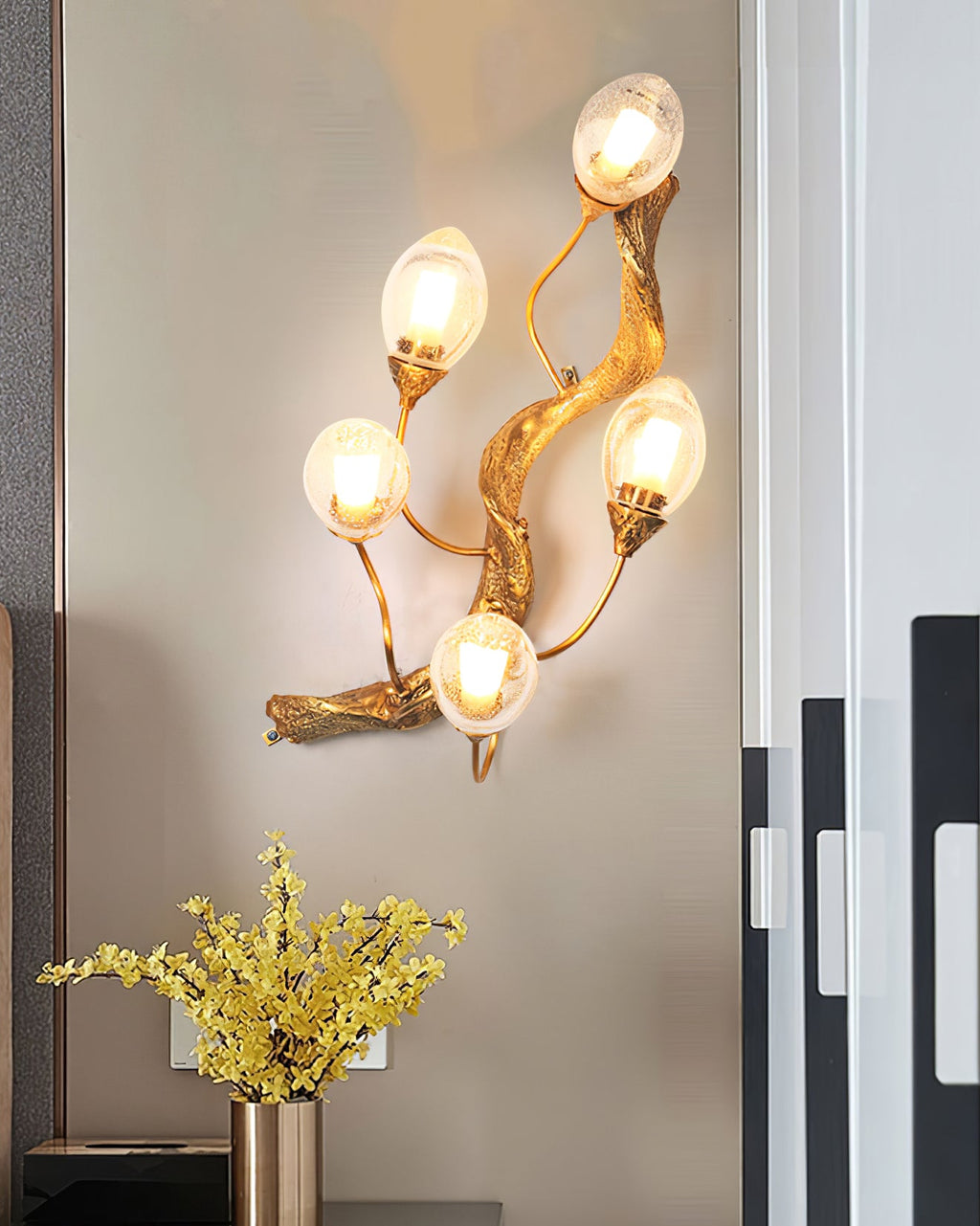 WINTHROP TARNISHED BRASS WALL SCONCE