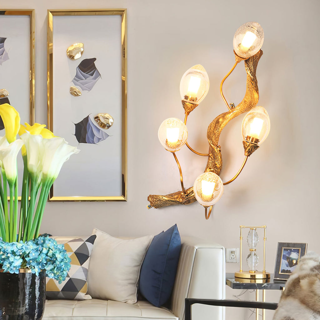 WINTHROP TARNISHED BRASS WALL SCONCE