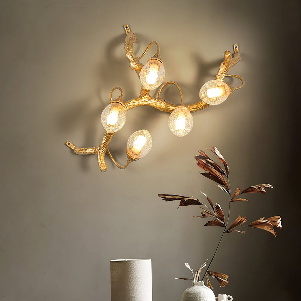 WINTHROP TARNISHED BRASS WALL SCONCE