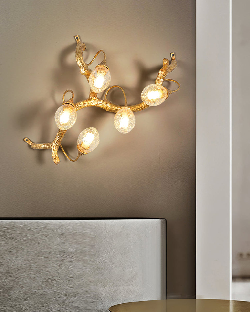WINTHROP TARNISHED BRASS WALL SCONCE