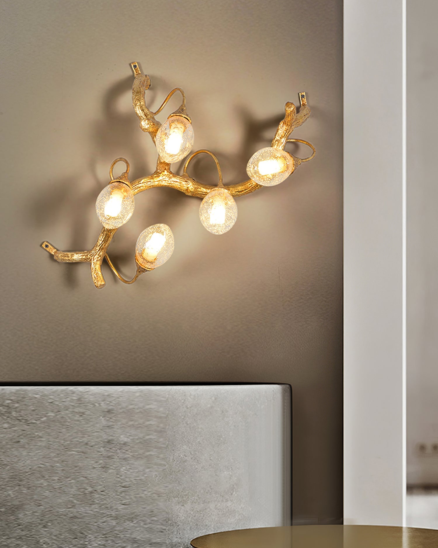 WINTHROP TARNISHED BRASS WALL SCONCE