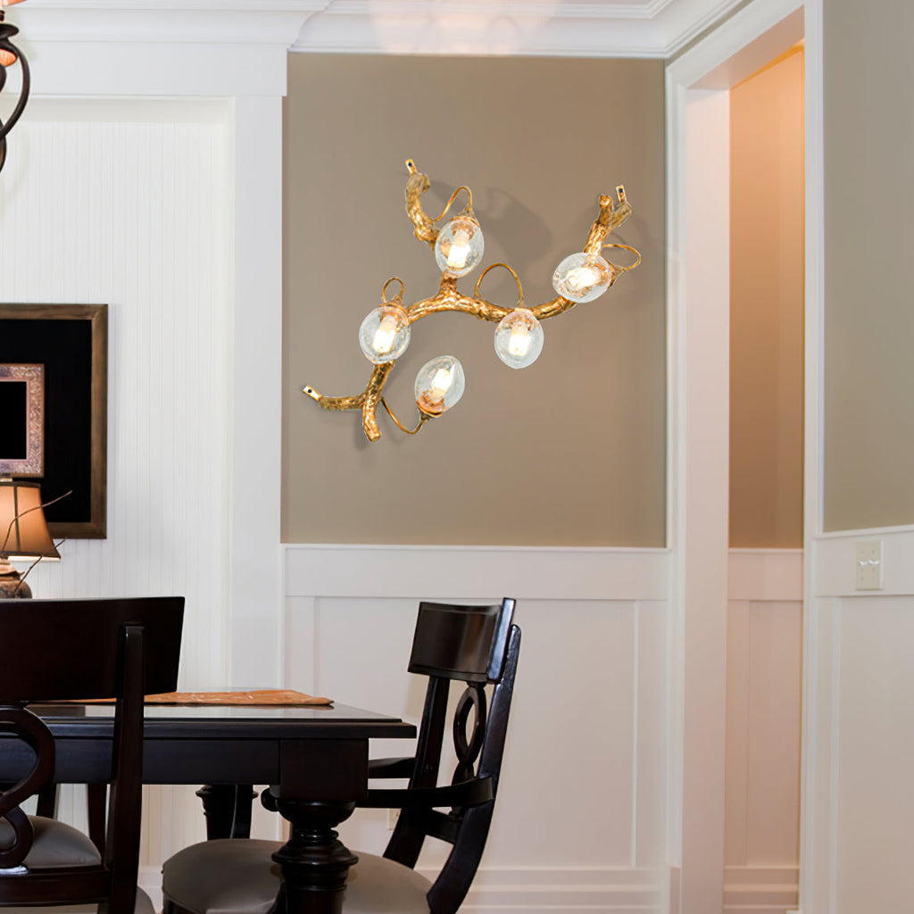 WINTHROP TARNISHED BRASS WALL SCONCE