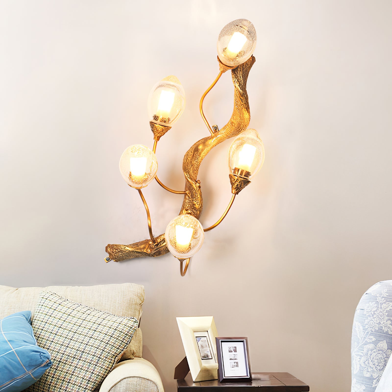 WINTHROP TARNISHED BRASS WALL SCONCE