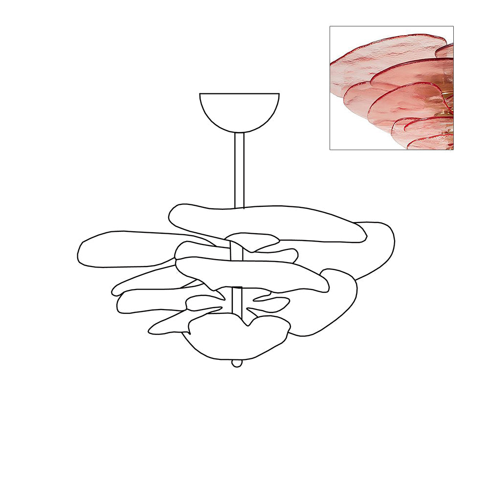 Violet Petal Venetian Light Fixture