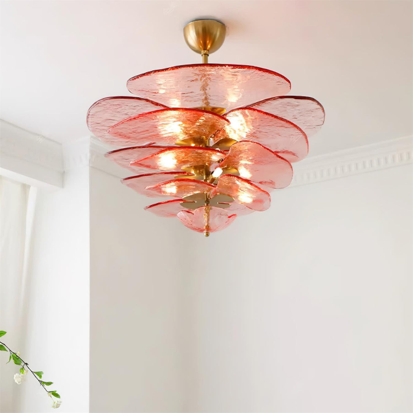 Violet Petal Venetian Light Fixture