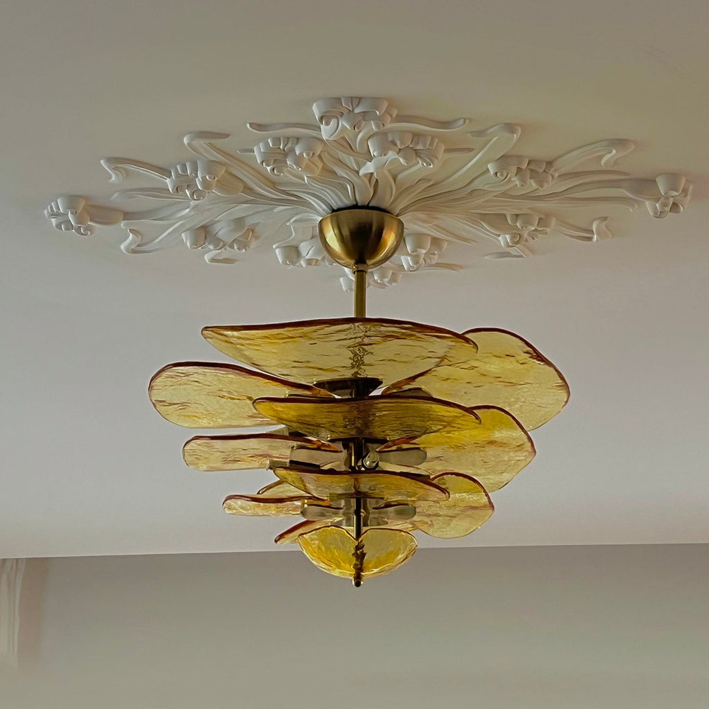 Violet Petal Venetian Light Fixture