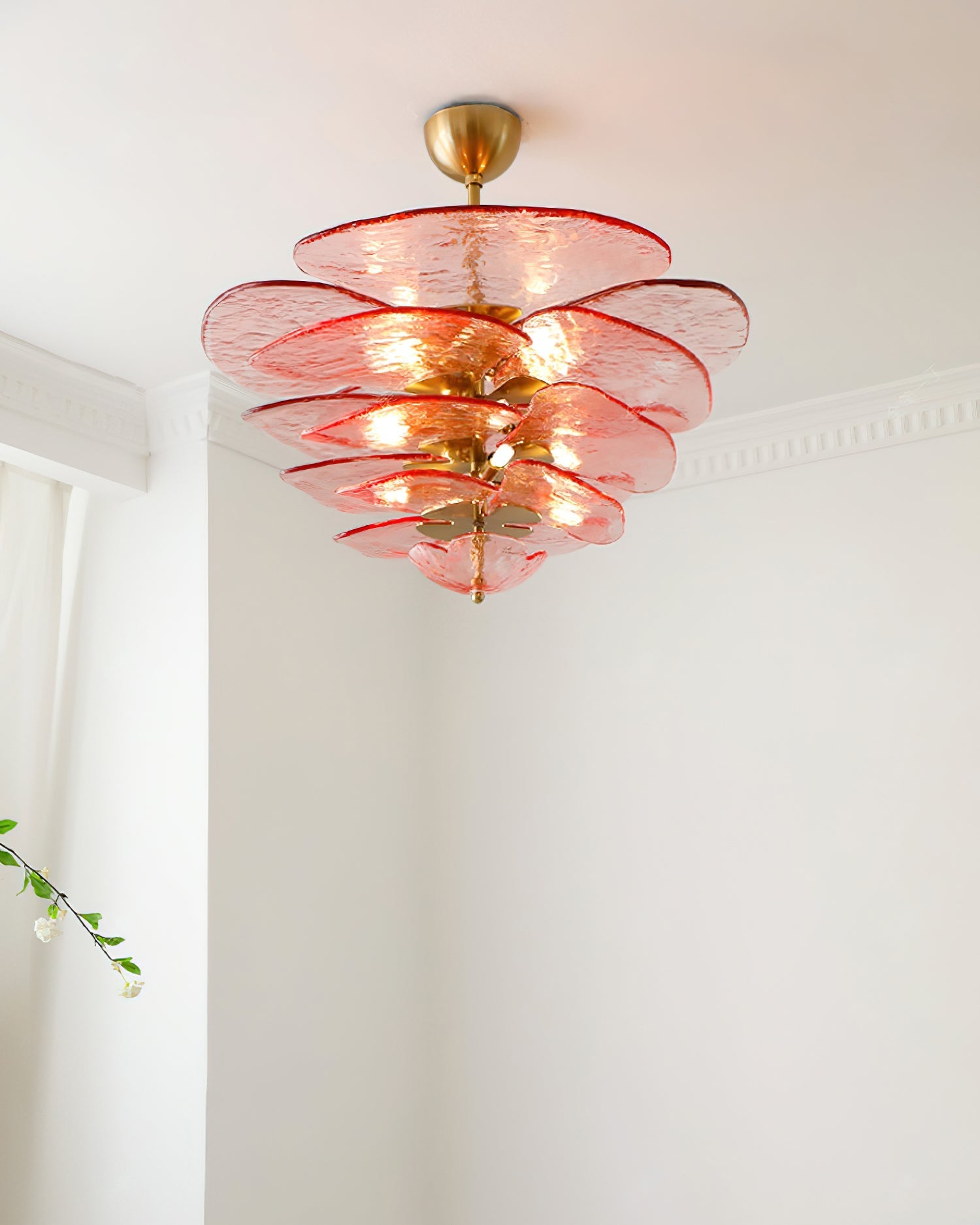 Violet Petal Venetian Light Fixture