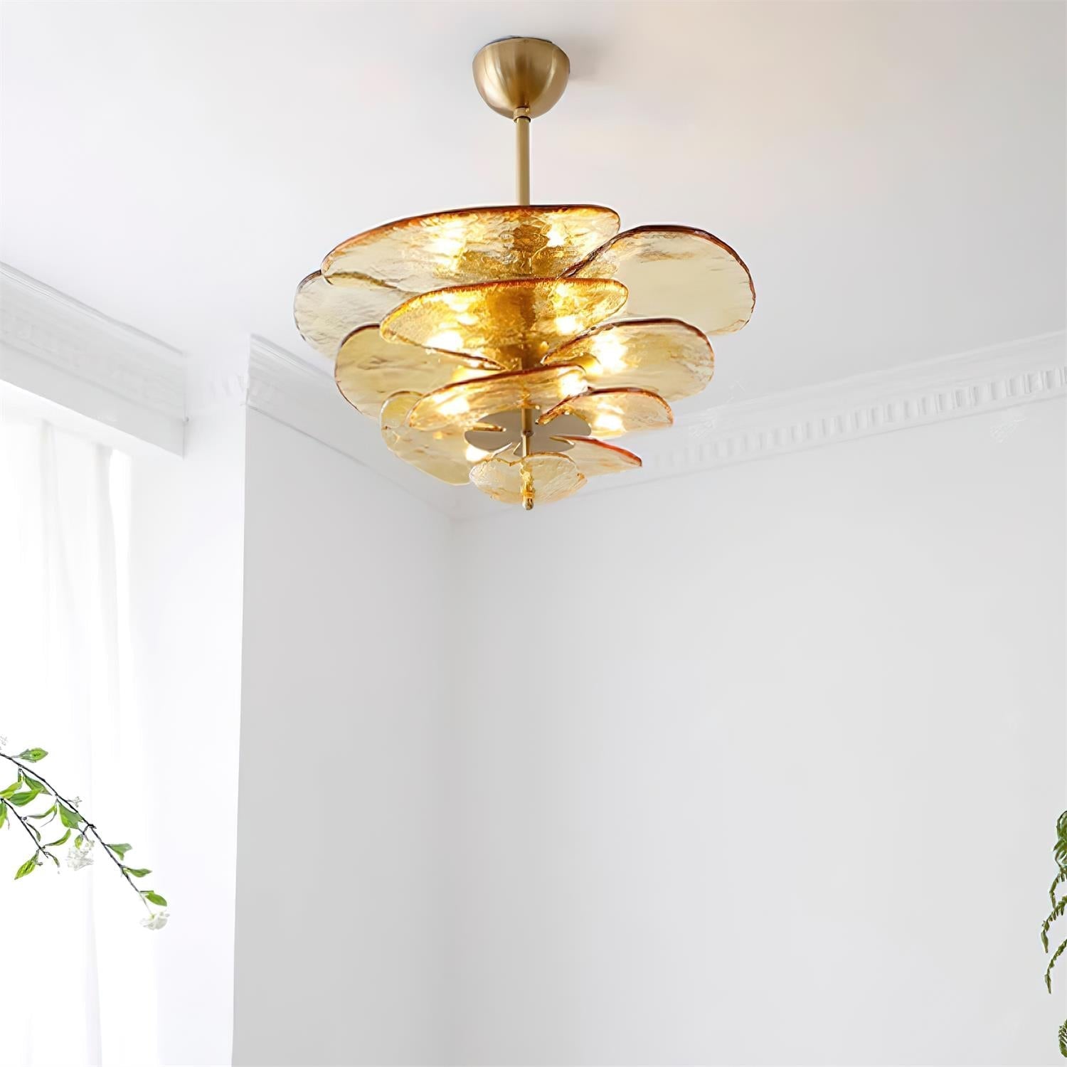 Violet Petal Venetian Light Fixture