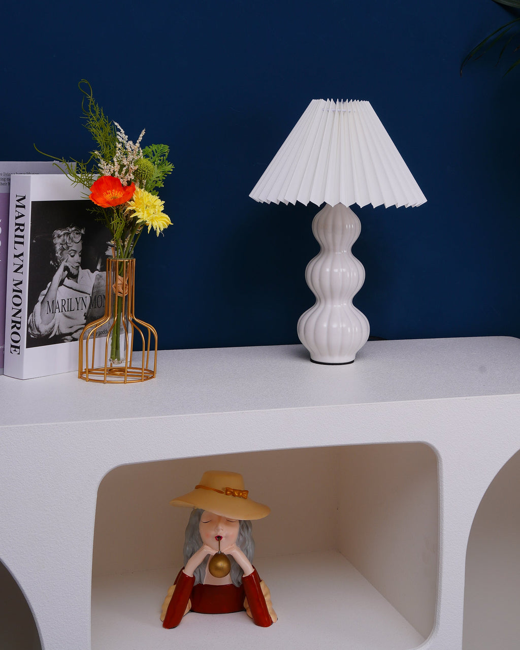 FELICITY RUFFLED SHADE TABLE LAMP