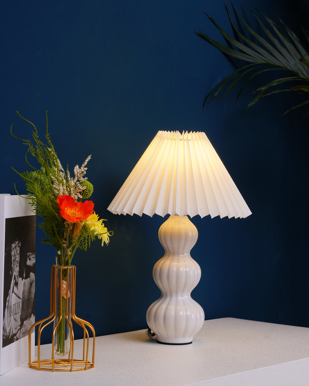 FELICITY RUFFLED SHADE TABLE LAMP