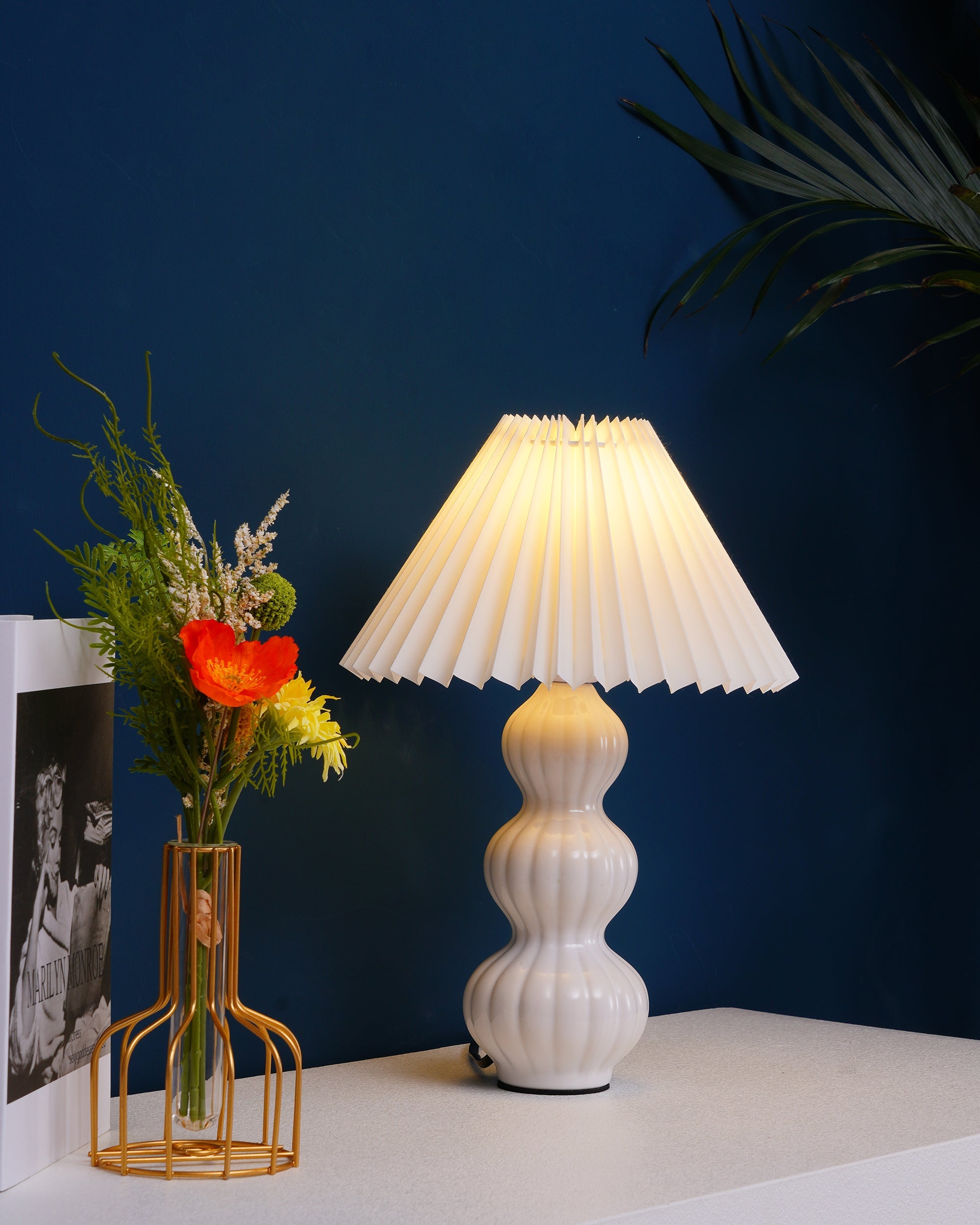 FELICITY RUFFLED SHADE TABLE LAMP