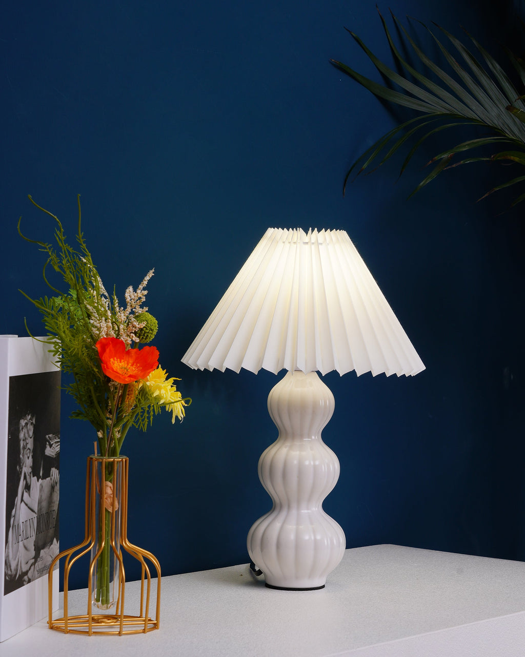 FELICITY RUFFLED SHADE TABLE LAMP