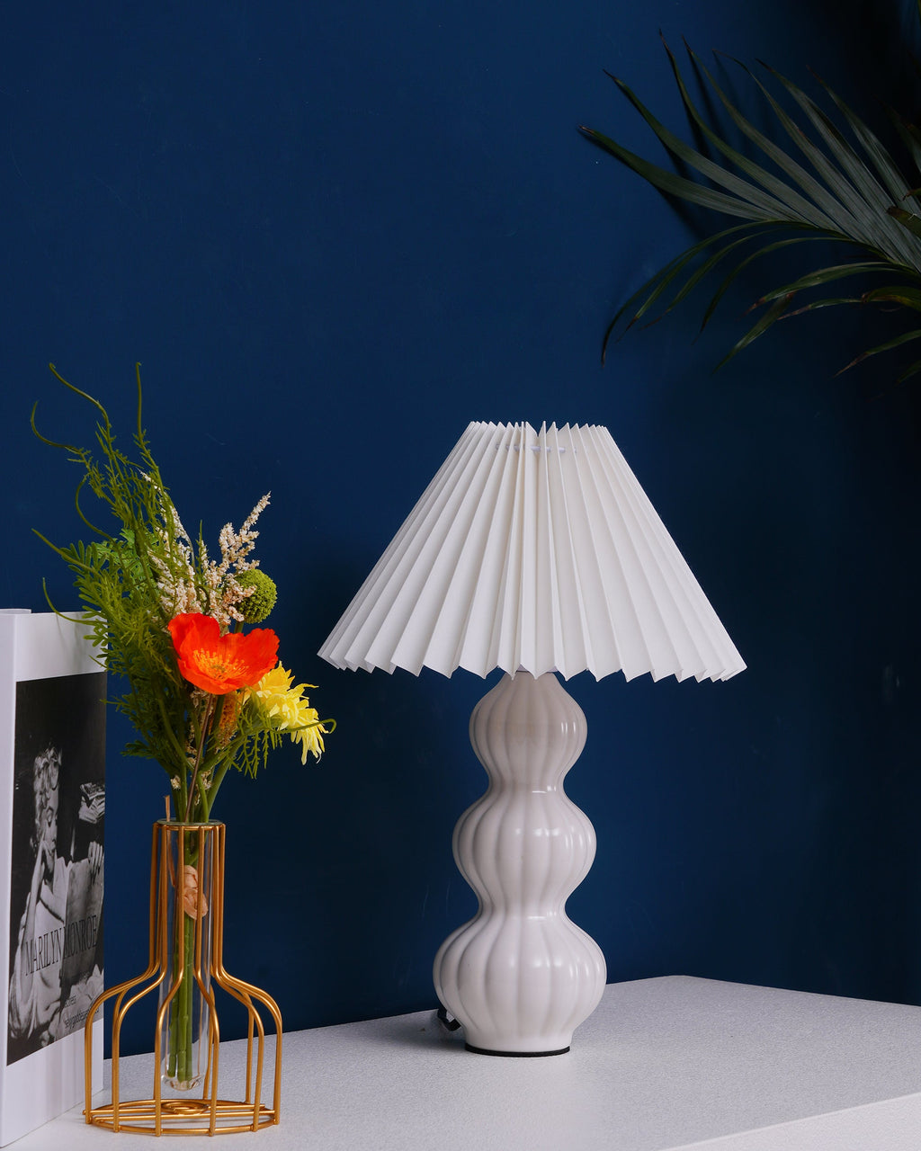 FELICITY RUFFLED SHADE TABLE LAMP