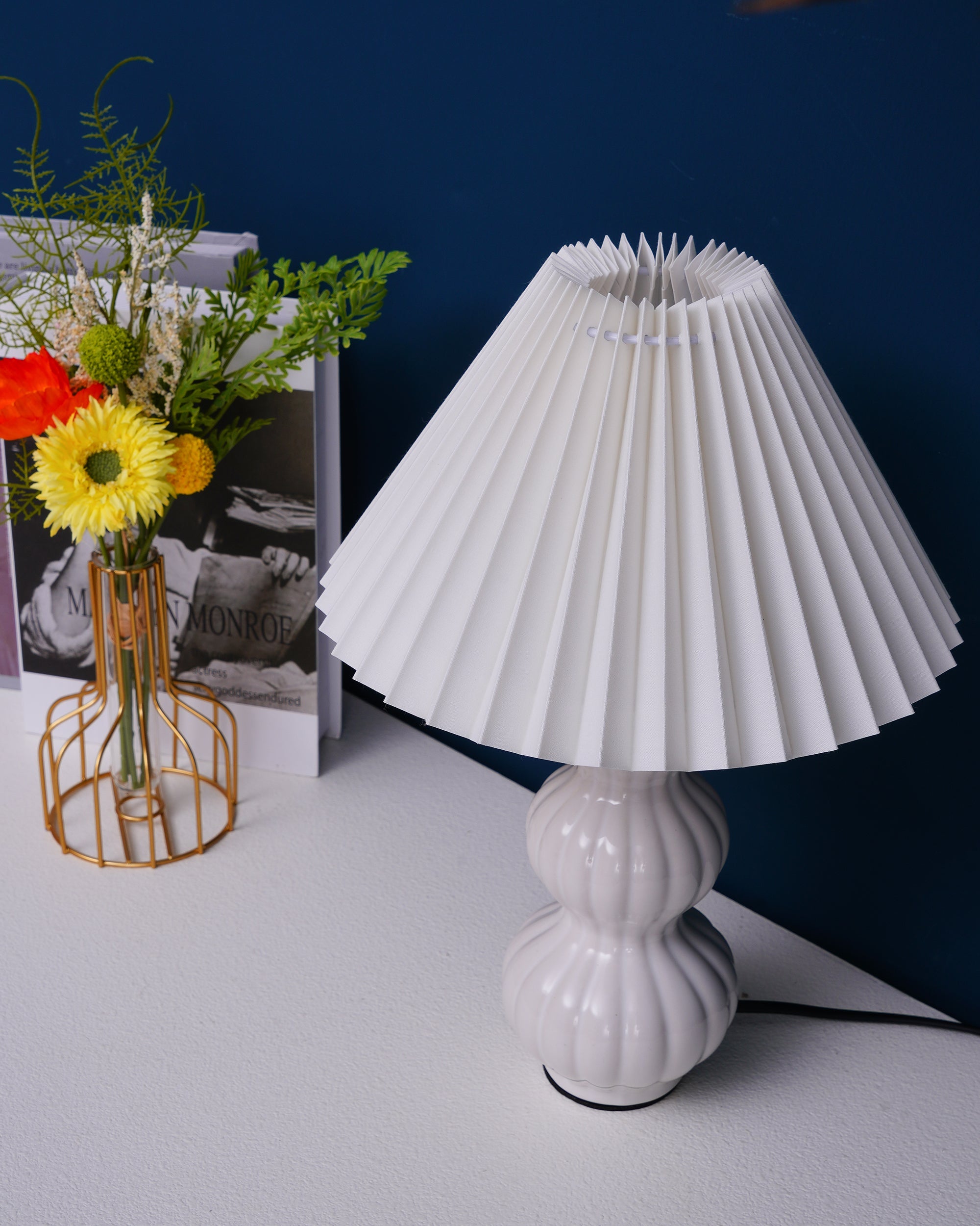 FELICITY RUFFLED SHADE TABLE LAMP