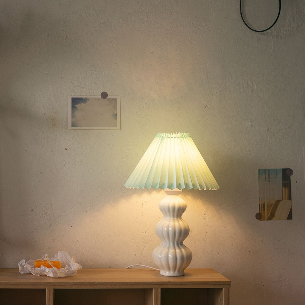 FELICITY RUFFLED SHADE TABLE LAMP