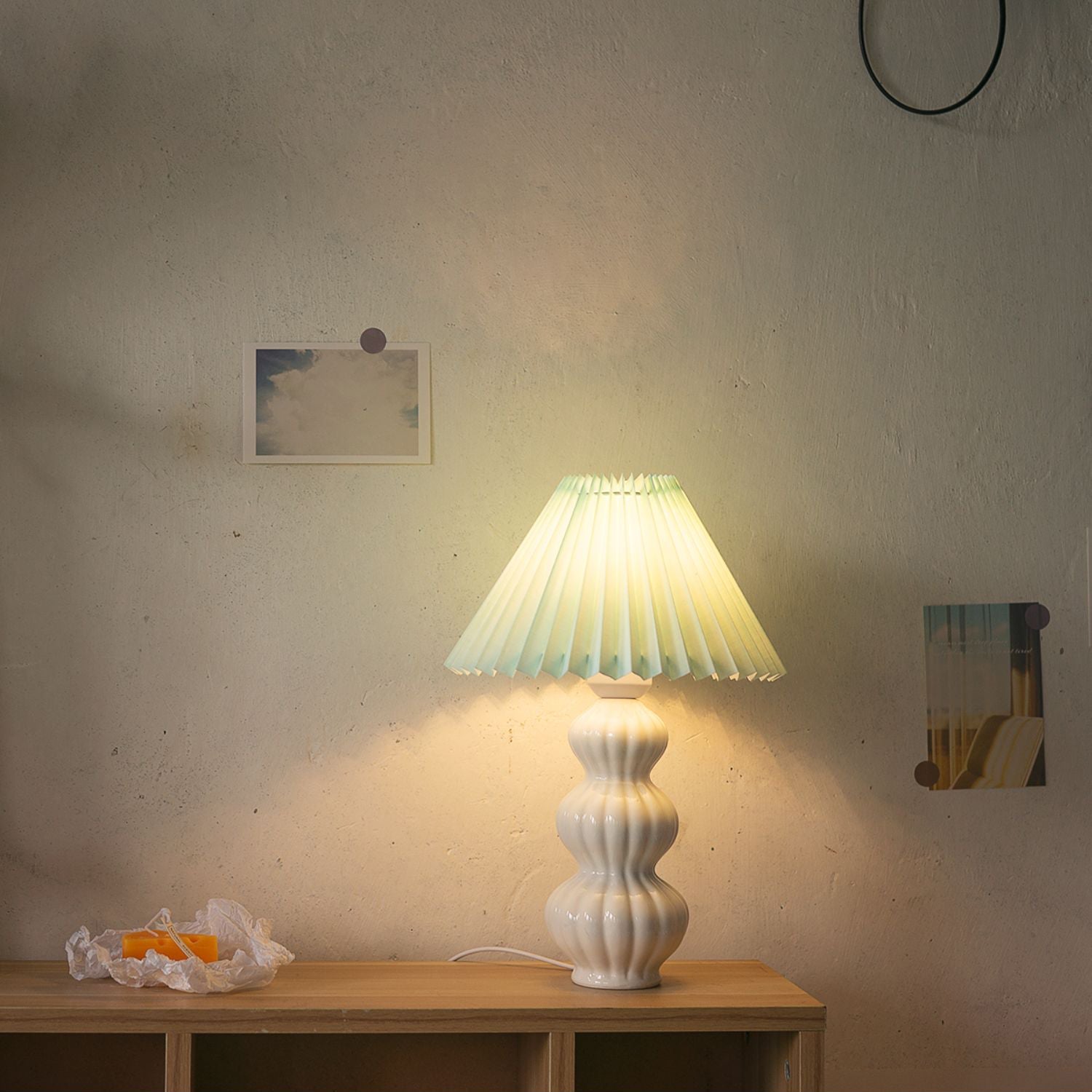 FELICITY RUFFLED SHADE TABLE LAMP