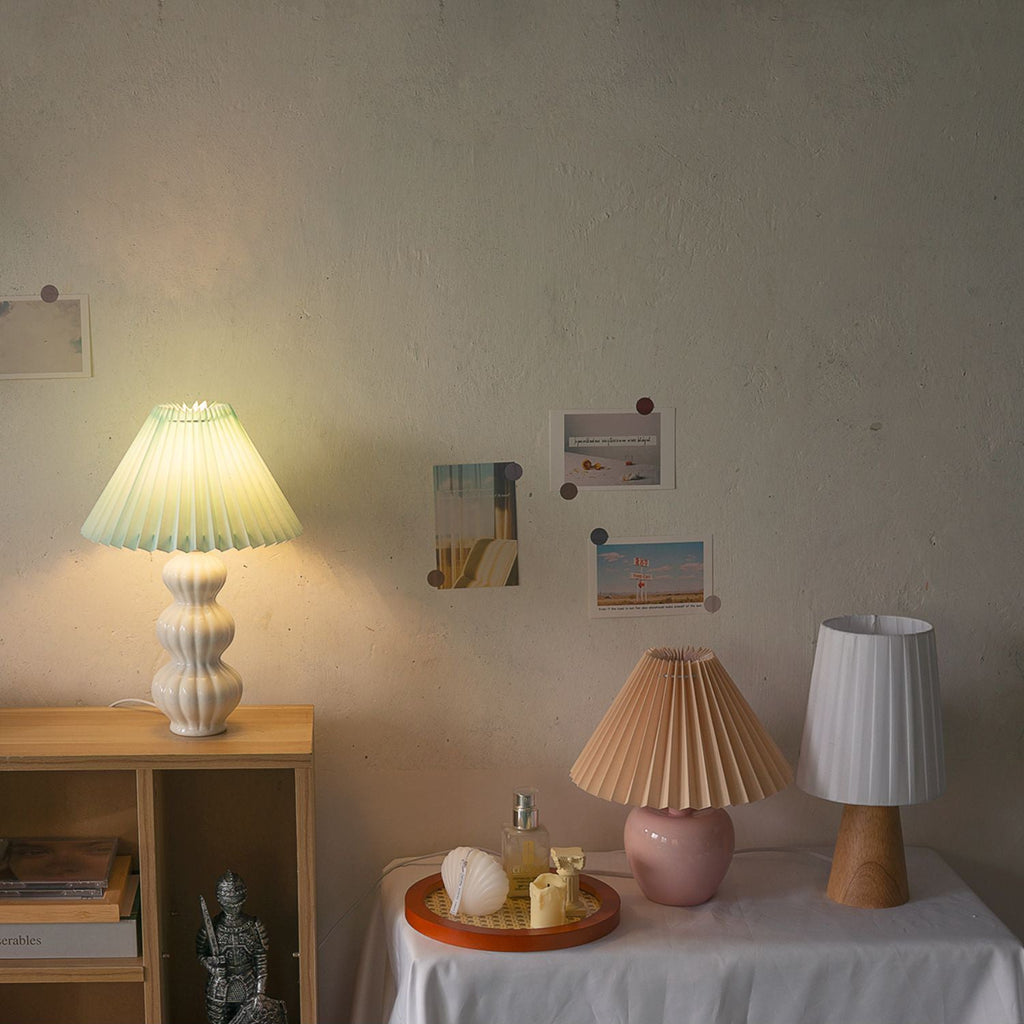 FELICITY RUFFLED SHADE TABLE LAMP