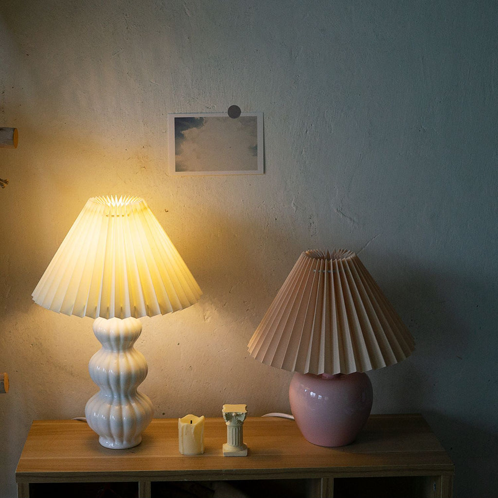 FELICITY RUFFLED SHADE TABLE LAMP