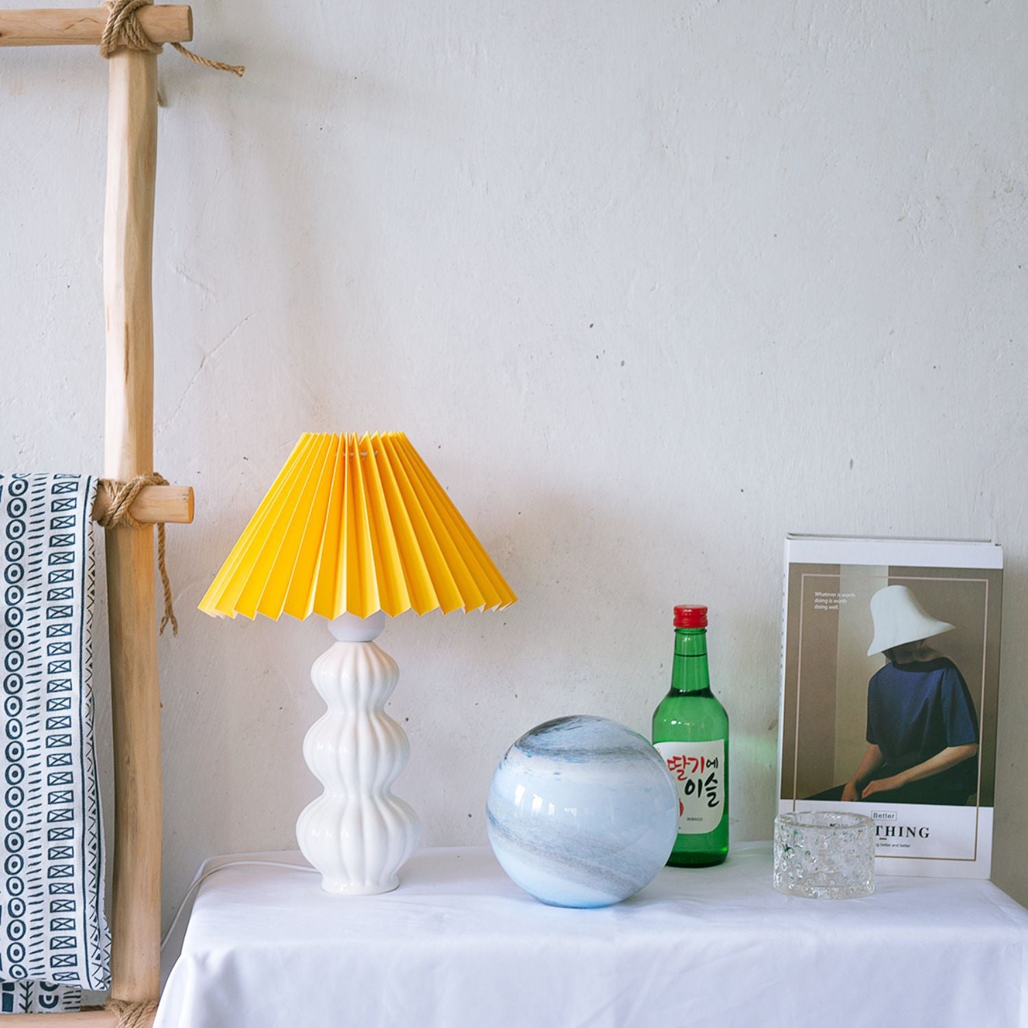 FELICITY RUFFLED SHADE TABLE LAMP