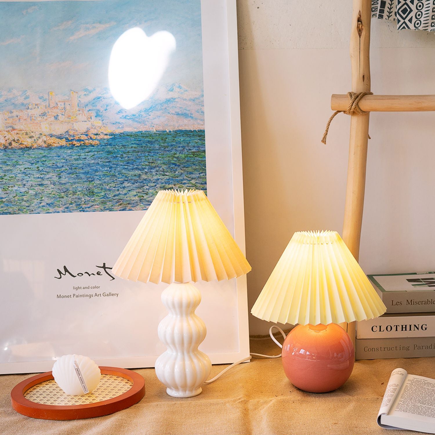 FELICITY RUFFLED SHADE TABLE LAMP