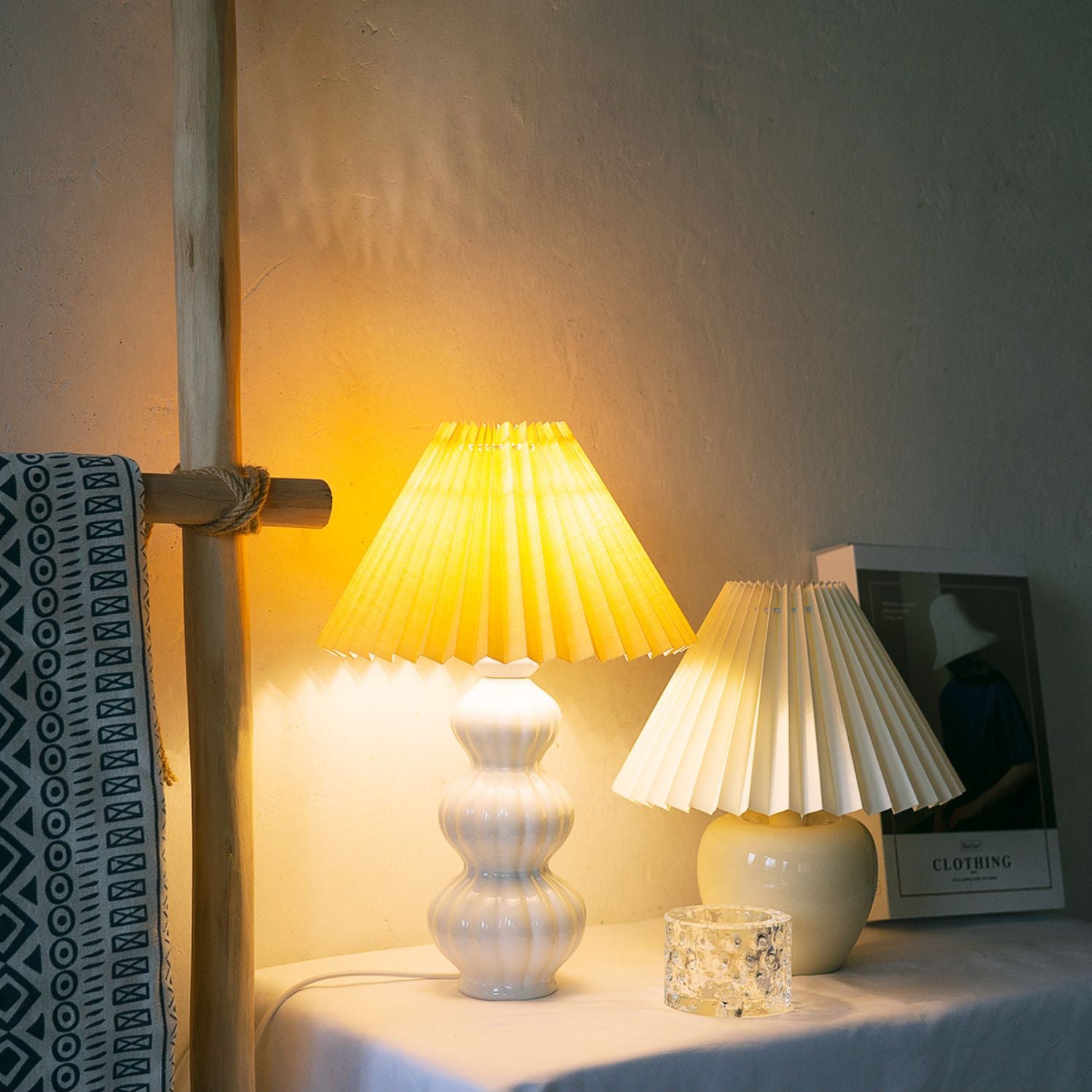 FELICITY RUFFLED SHADE TABLE LAMP