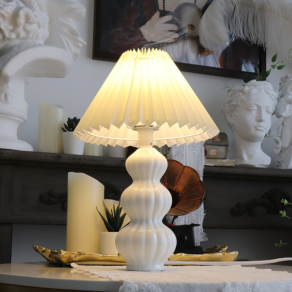 FELICITY RUFFLED SHADE TABLE LAMP
