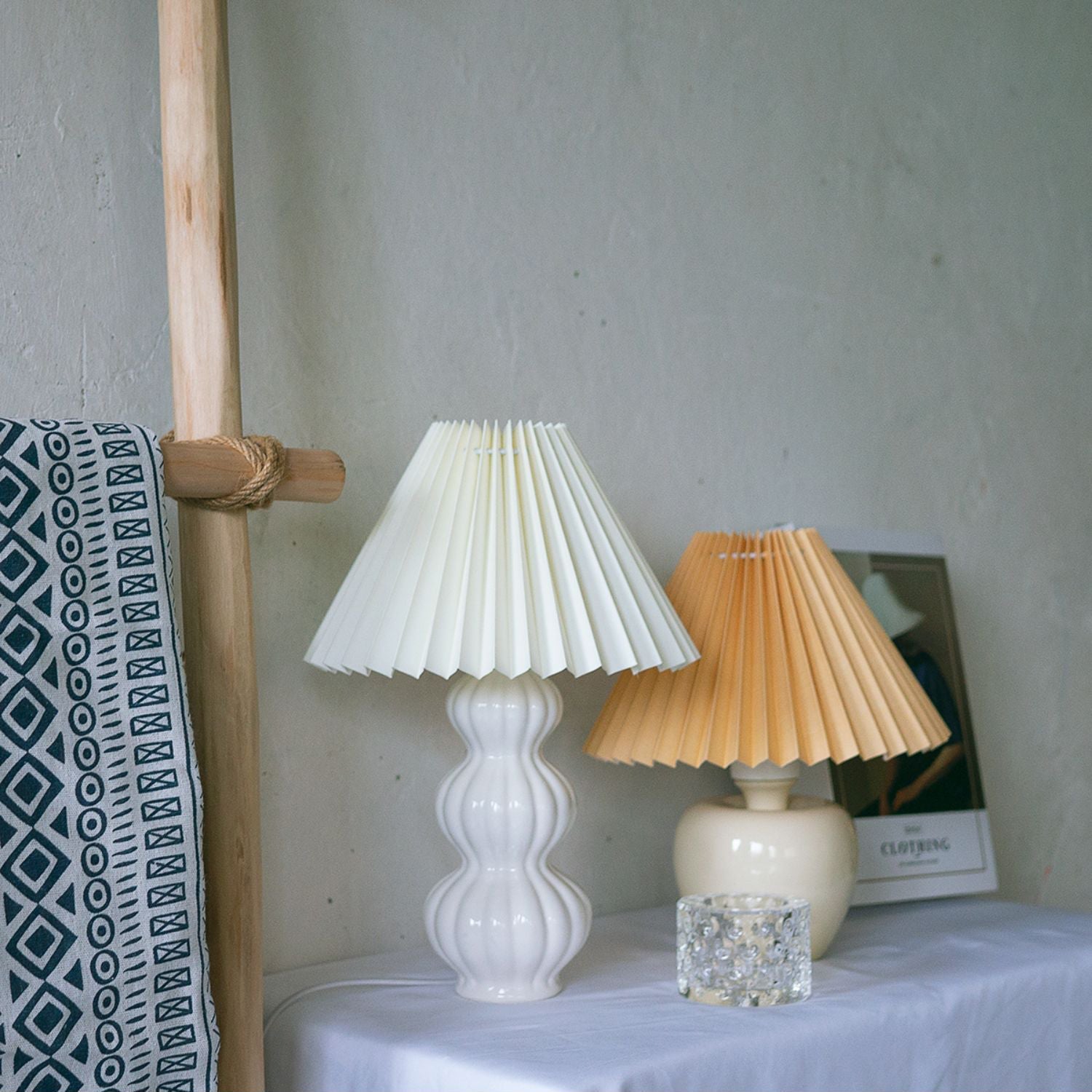 FELICITY RUFFLED SHADE TABLE LAMP
