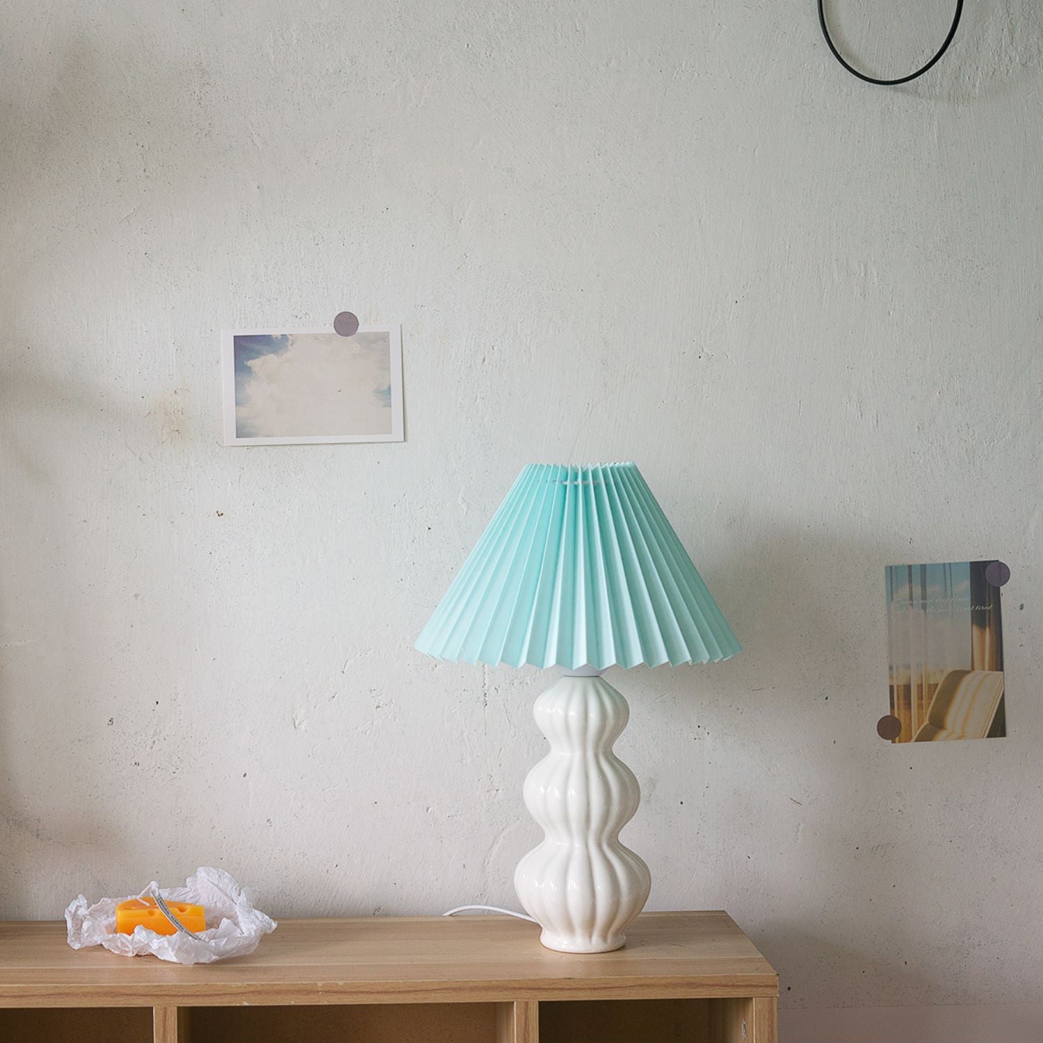 FELICITY RUFFLED SHADE TABLE LAMP