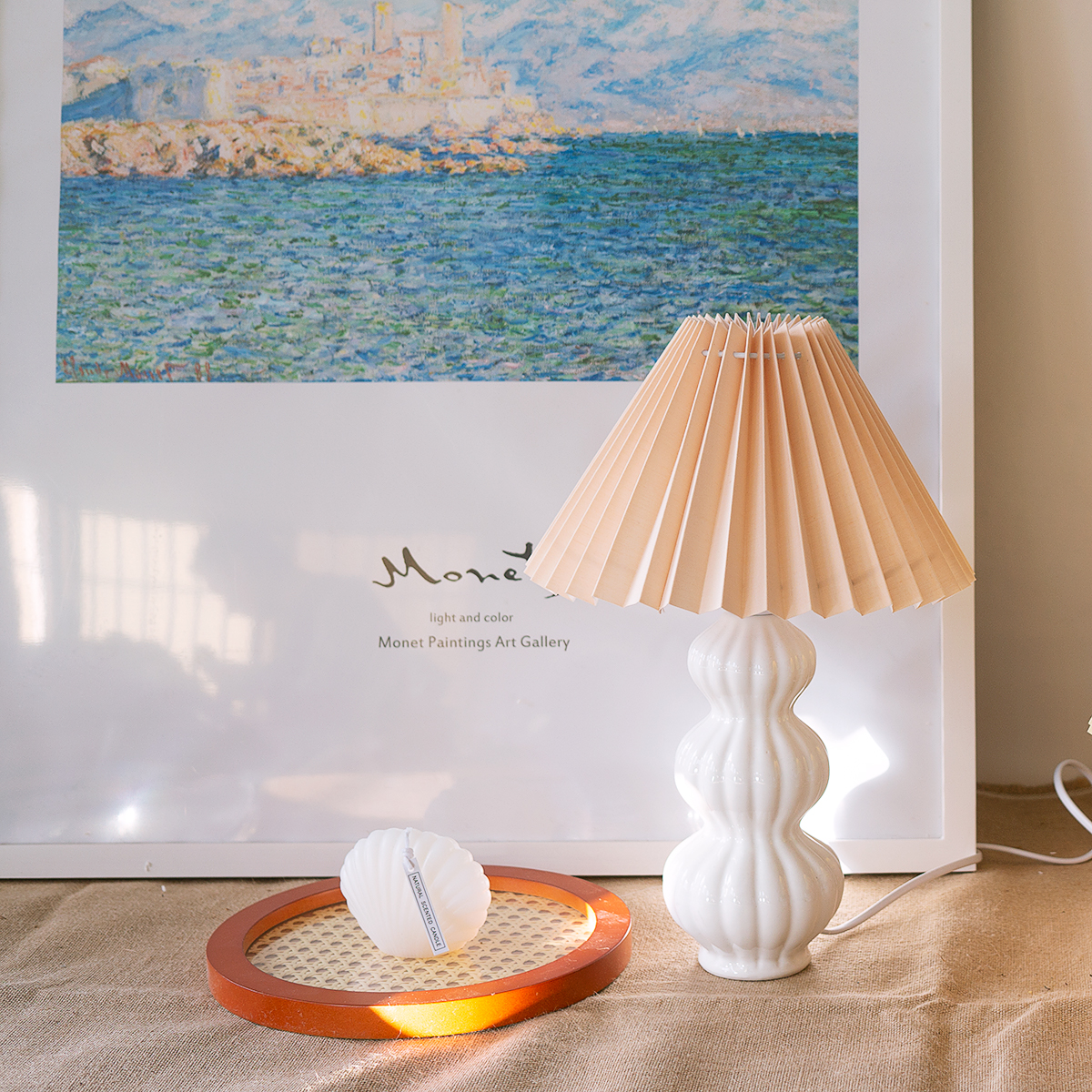FELICITY RUFFLED SHADE TABLE LAMP