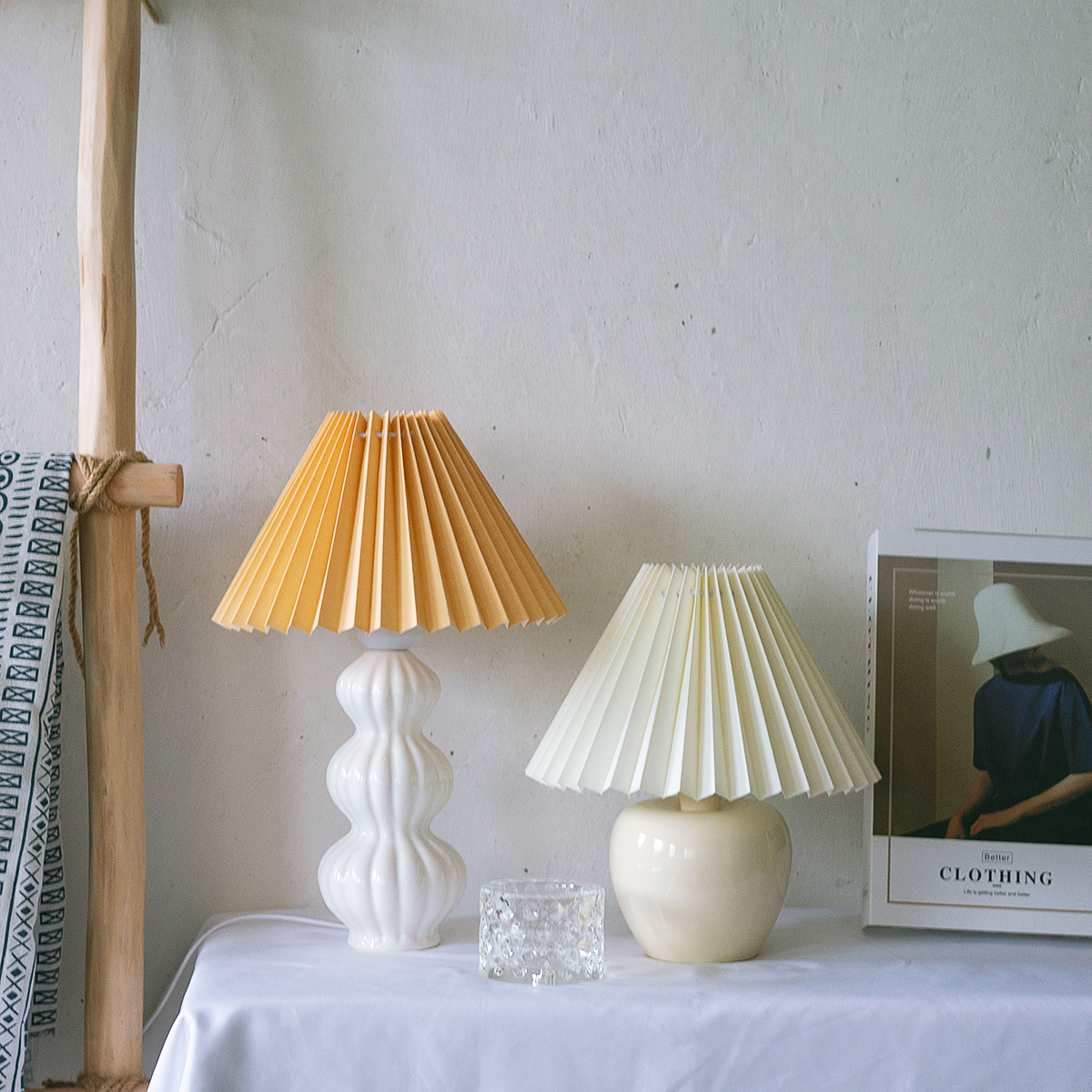 FELICITY RUFFLED SHADE TABLE LAMP