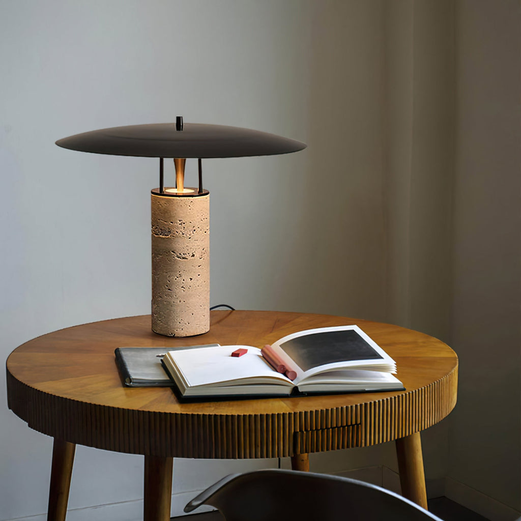 RAVENHURST TRAVERTINE ILLUMINATION LAMP