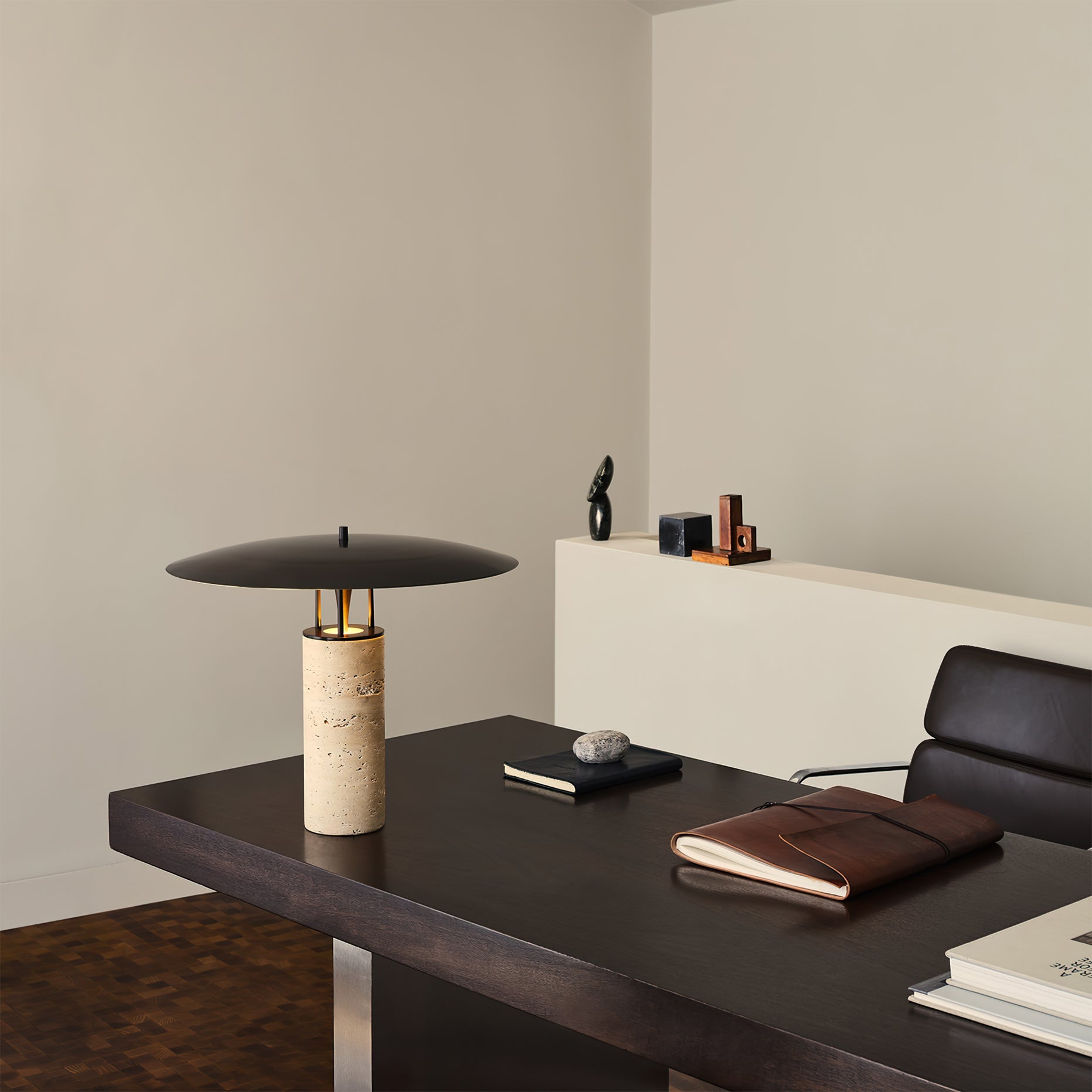 RAVENHURST TRAVERTINE ILLUMINATION LAMP