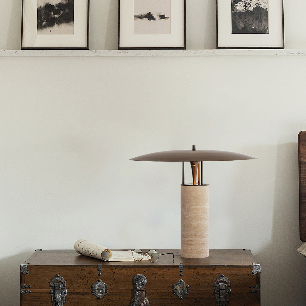 RAVENHURST TRAVERTINE ILLUMINATION LAMP