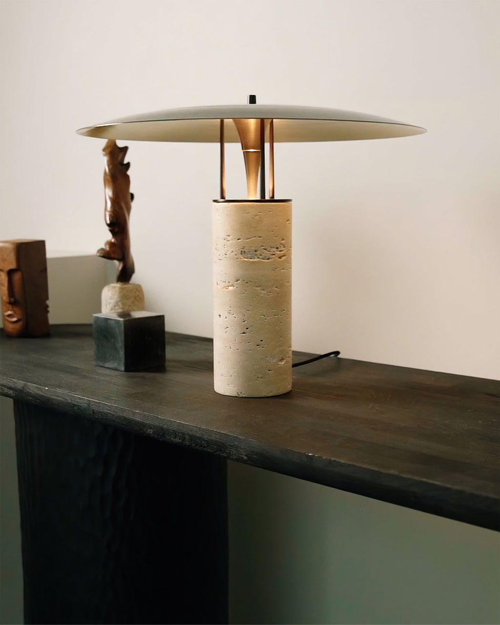 RAVENHURST TRAVERTINE ILLUMINATION LAMP