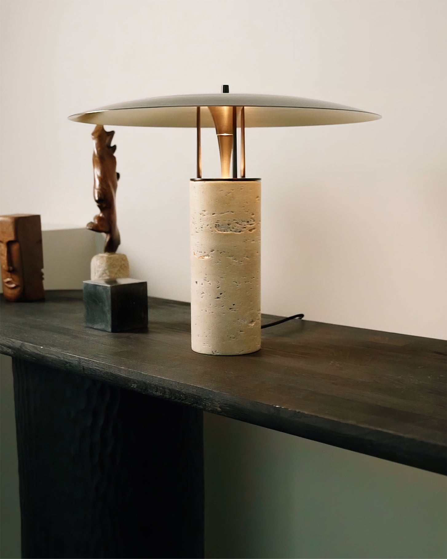 RAVENHURST TRAVERTINE ILLUMINATION LAMP