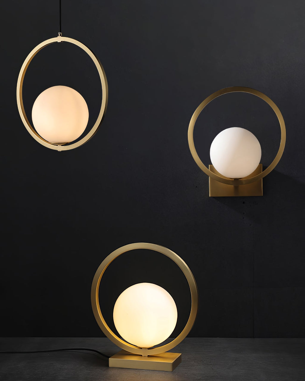 ASTRAL BRASS ORB TABLE ILLUMINATOR