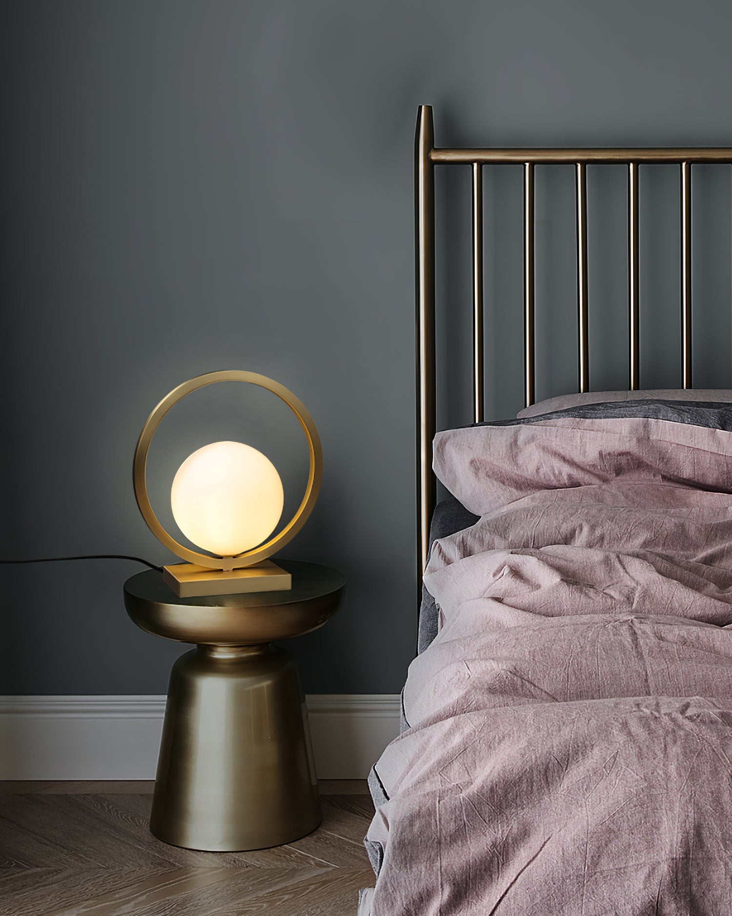 ASTRAL BRASS ORB TABLE ILLUMINATOR