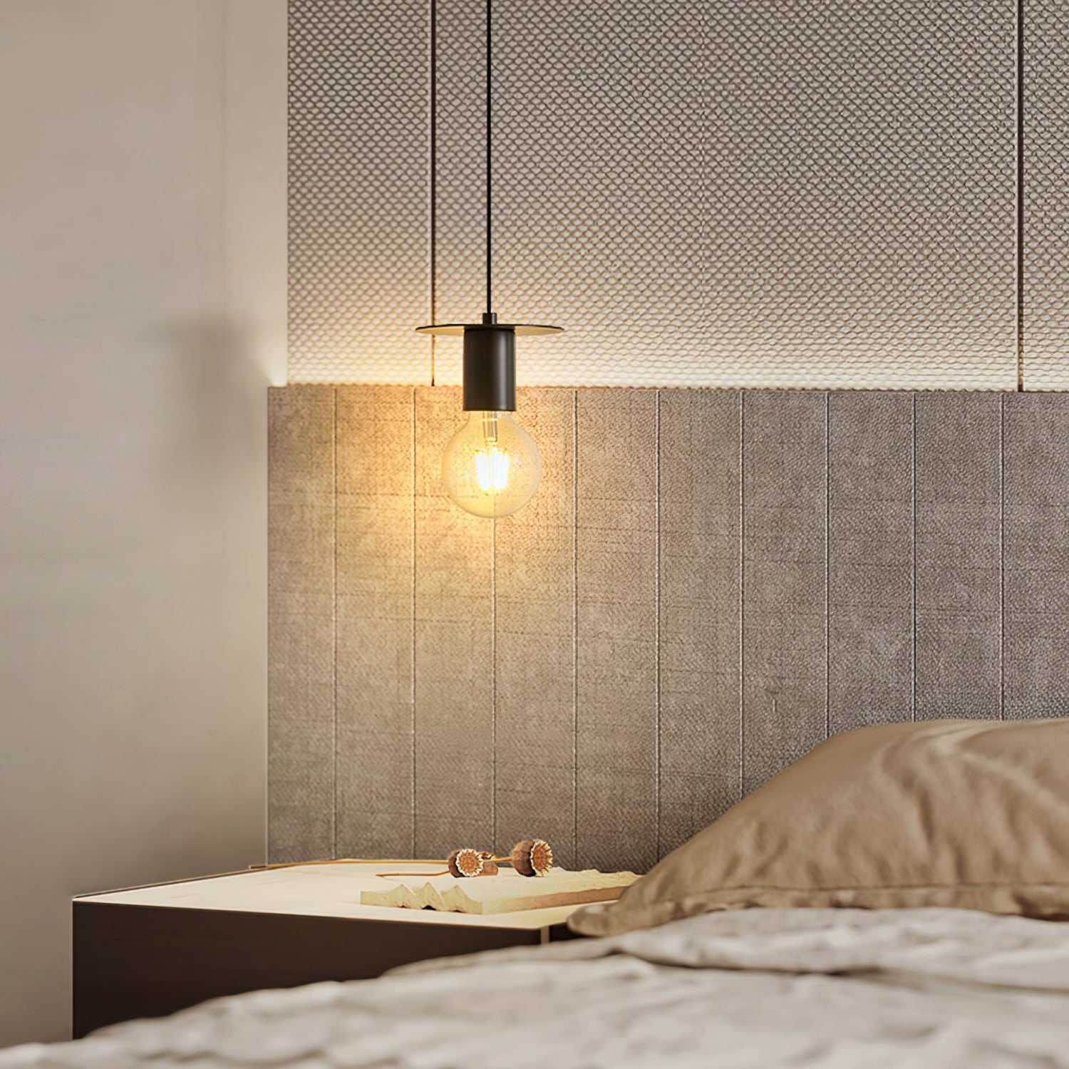 HAWTHORNE RUSTIC FROSTED GLASS PENDANT