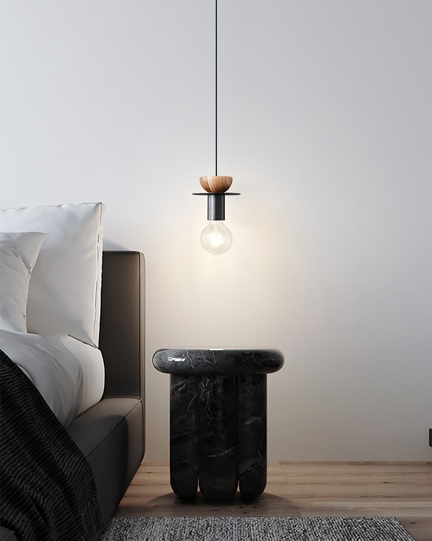 HAWTHORNE RUSTIC FROSTED GLASS PENDANT