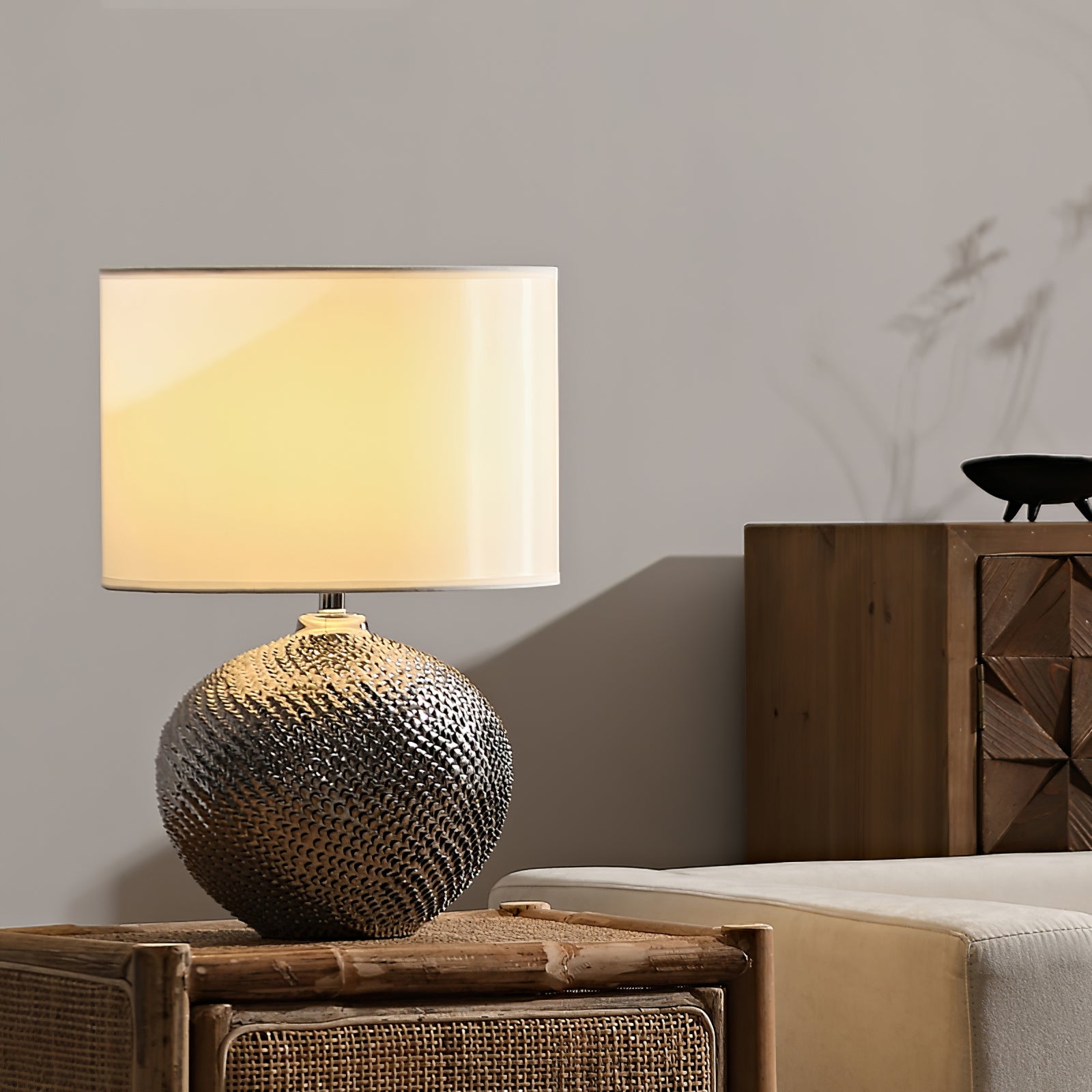 FENWICK TEXTURED EARTHENWARE LAMP