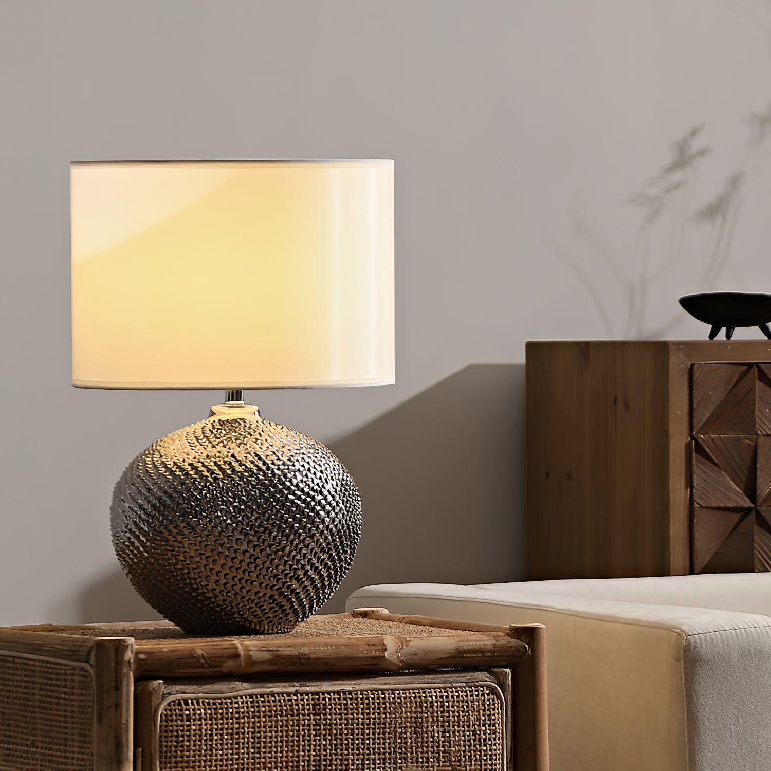 FENWICK TEXTURED EARTHENWARE LAMP