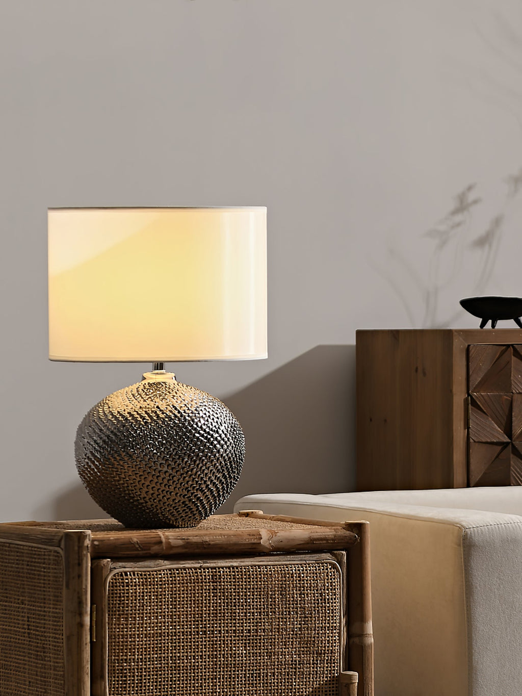 FENWICK TEXTURED EARTHENWARE LAMP