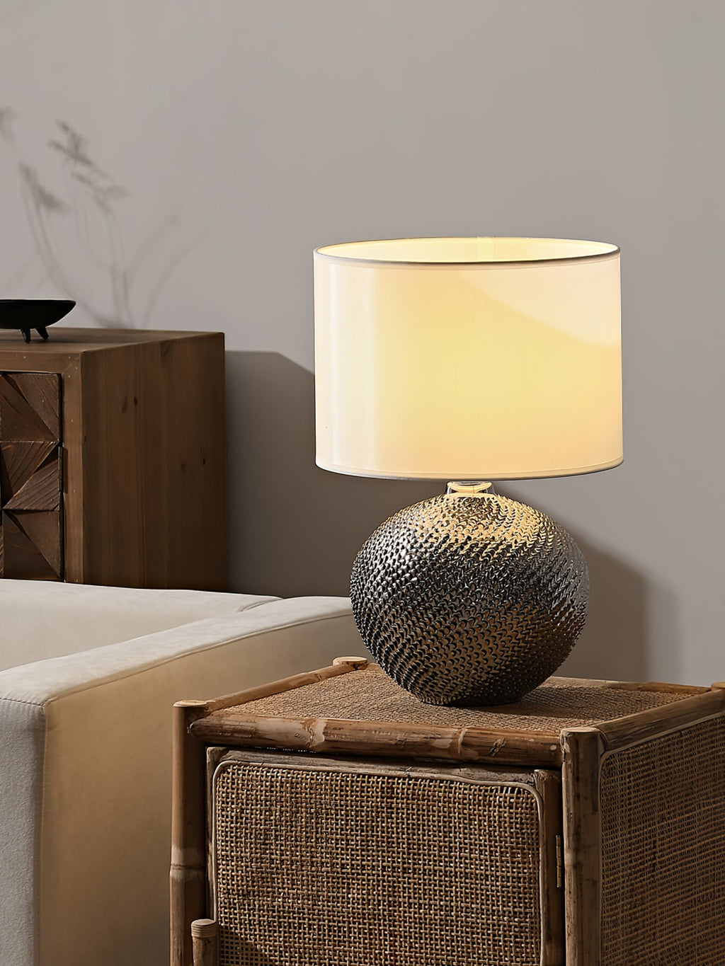 FENWICK TEXTURED EARTHENWARE LAMP
