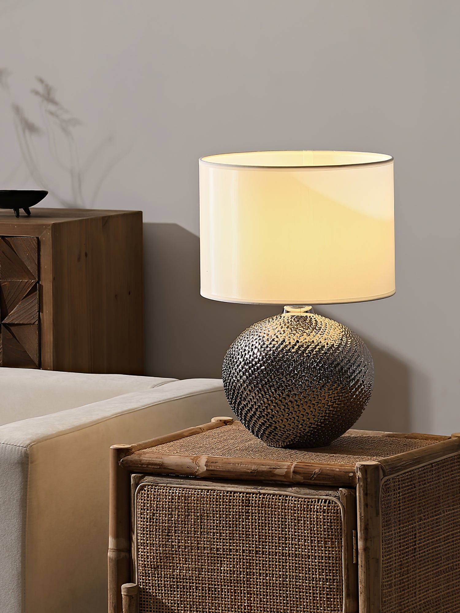 FENWICK TEXTURED EARTHENWARE LAMP