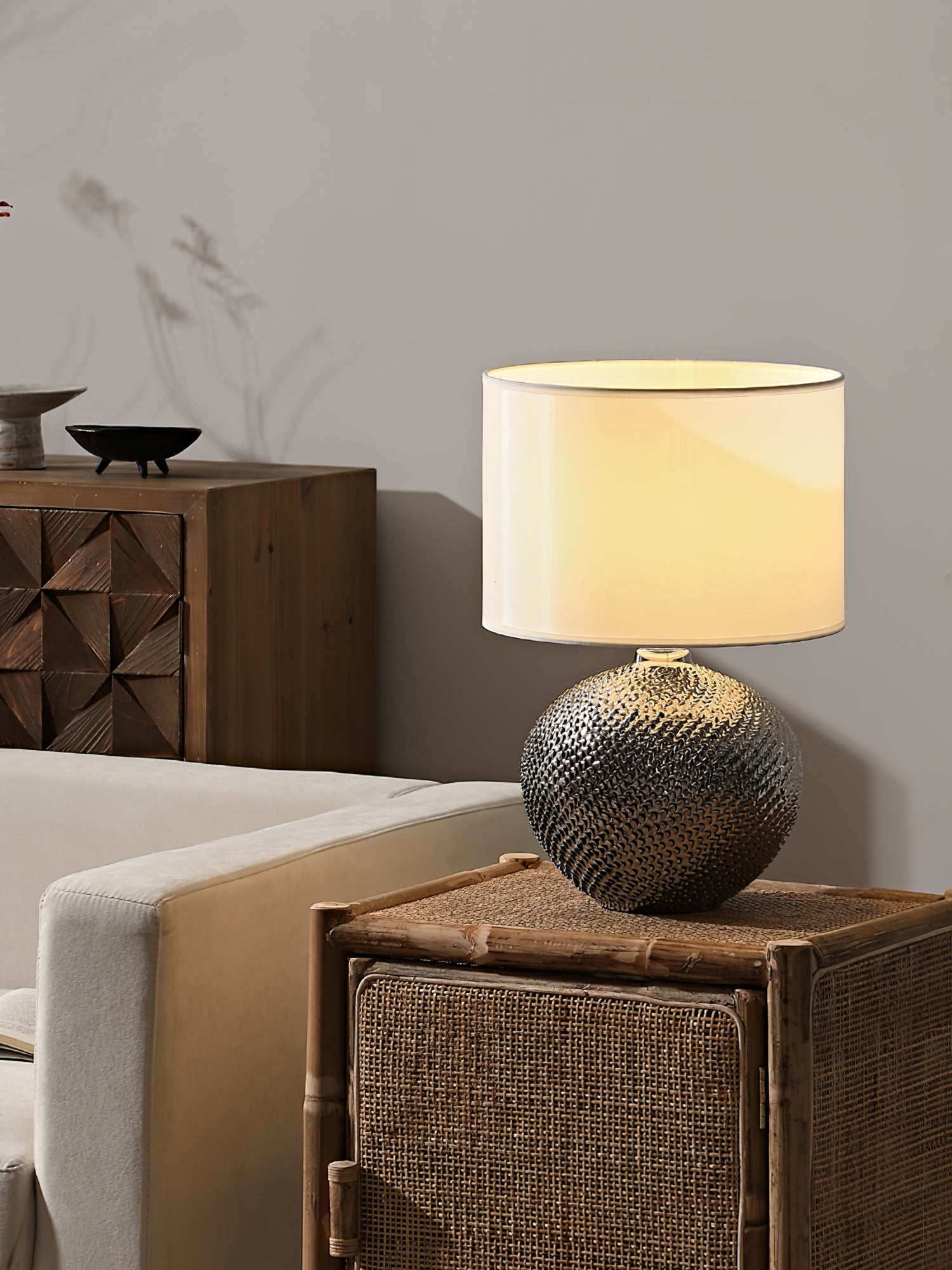 FENWICK TEXTURED EARTHENWARE LAMP