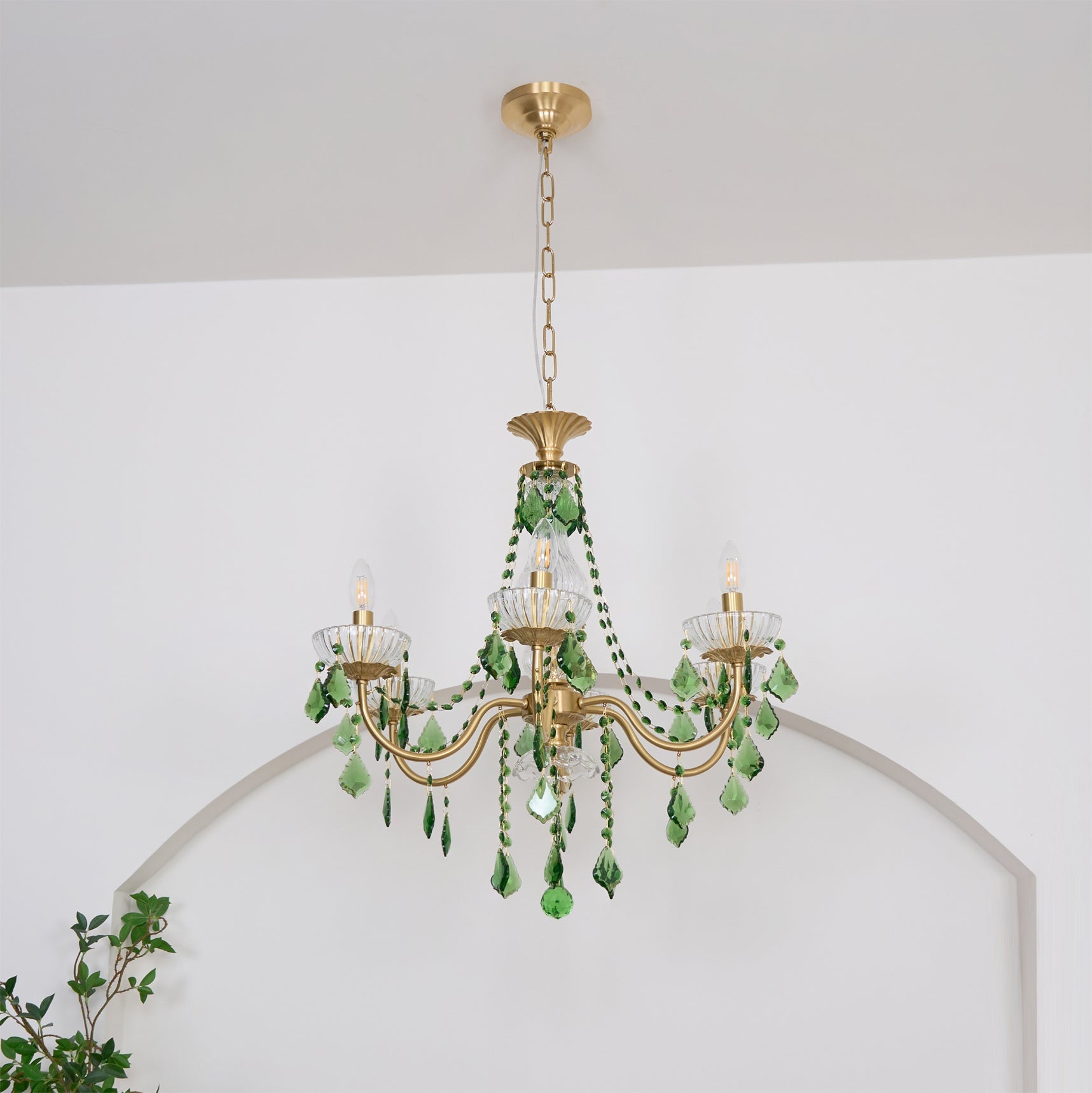 Ravenswood Antique Brass Canopy Chandelier
