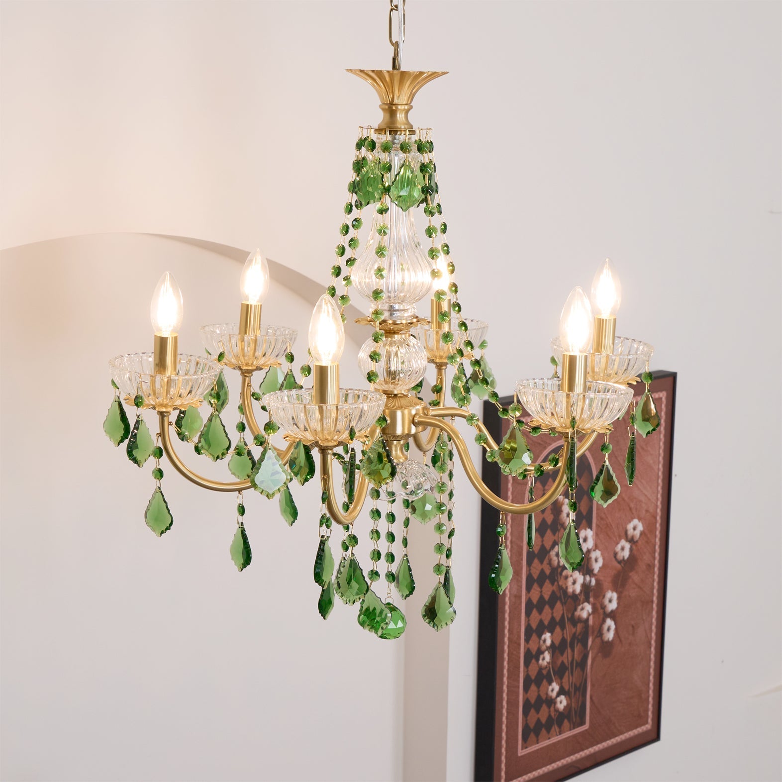 Ravenswood Antique Brass Canopy Chandelier