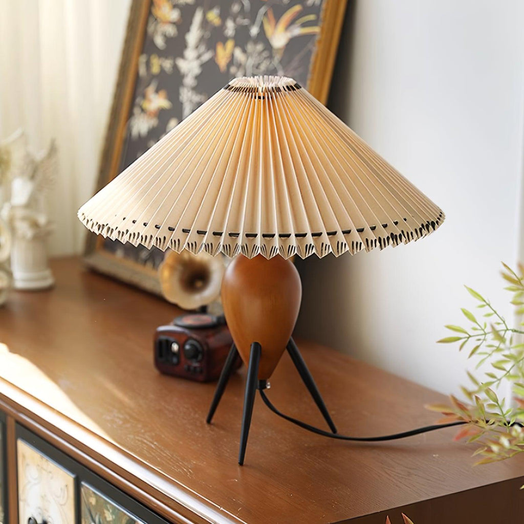 FENWICK MID-CENTURY GLASS TABLE LAMP